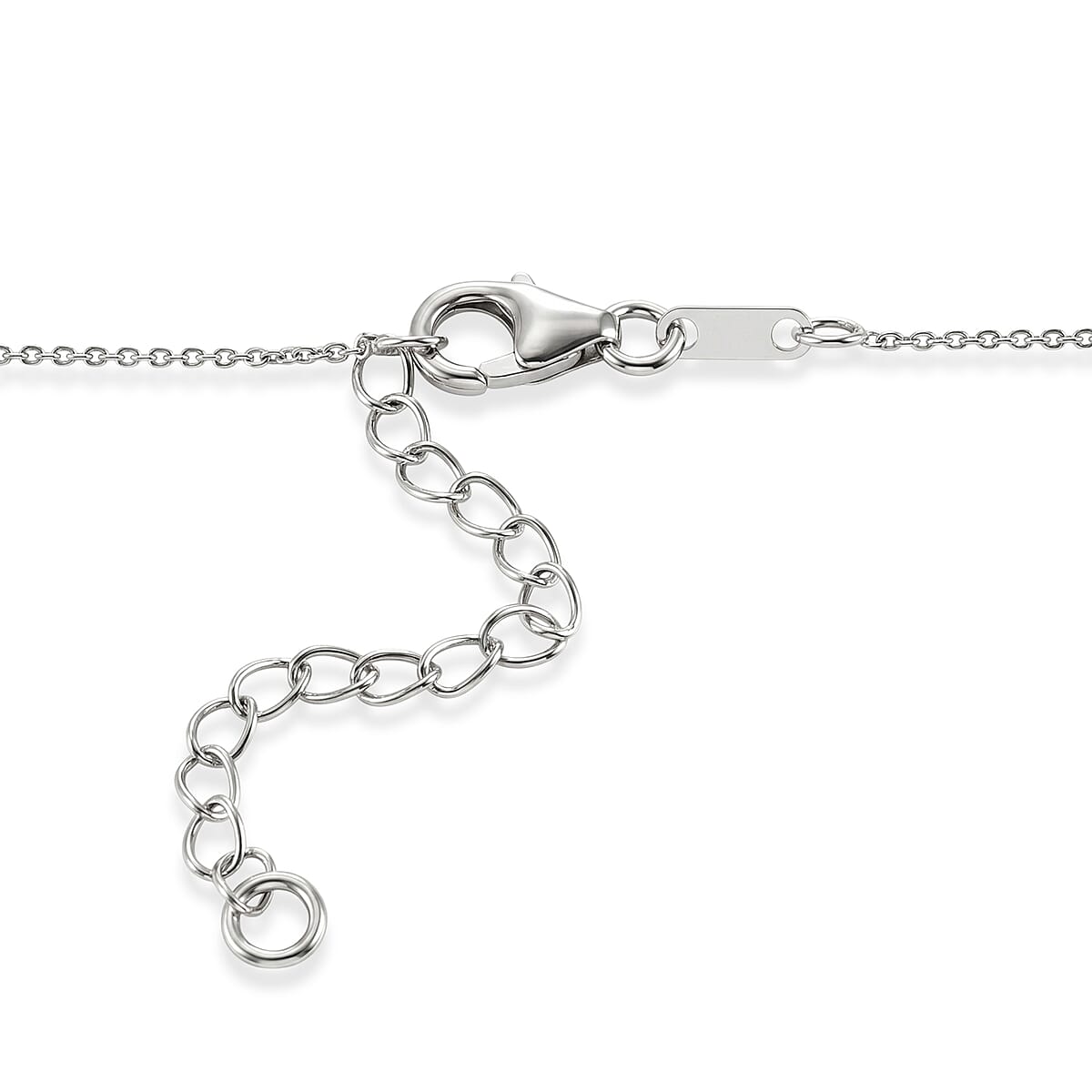 D'Joy AAA Zambian Amethyst and White Zircon 10.10 ctw Royal Valentine Necklace in Rhodium Over Sterling Silver 18-20 Inches image number 5
