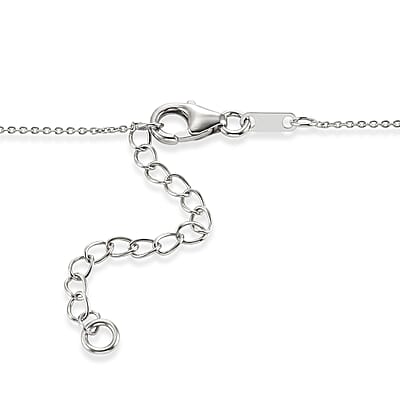 D'Joy AAA Zambian Amethyst and White Zircon 10.10 ctw Royal Valentine Necklace in Rhodium Over Sterling Silver 18-20 Inches