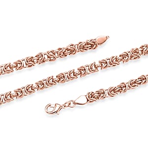 EverTrue Byzantine Chain Necklace in 14K RG Over Copper 20 Inches 