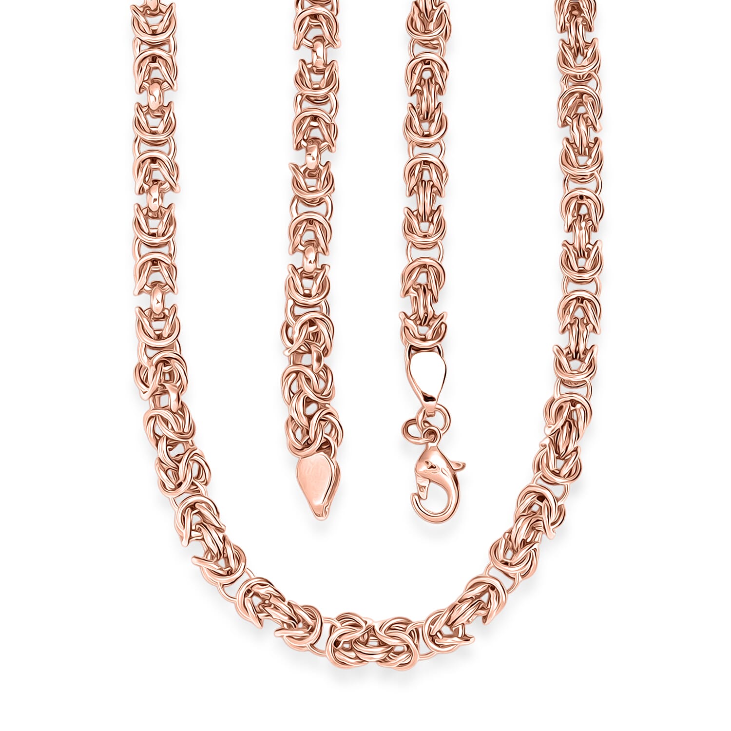 EverTrue Byzantine Chain Necklace in 14K RG Over Copper 20 Inches