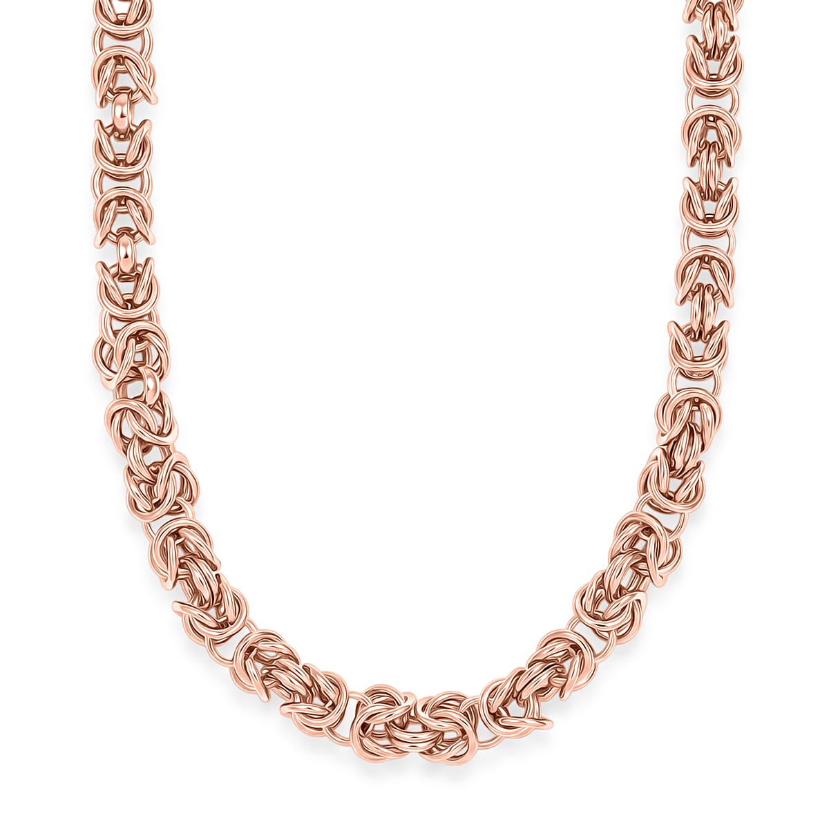 EverTrue Byzantine Chain Necklace in 14K RG Over Copper 20 Inches  image number 5