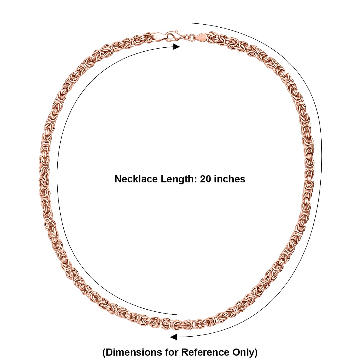 EverTrue Byzantine Chain Necklace in 14K RG Over Copper 20 Inches  image number 6