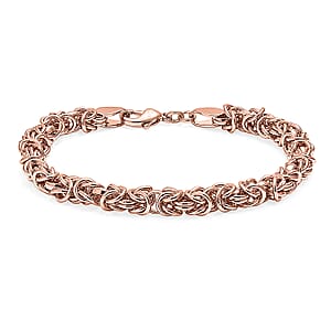 EverTrue Byzantine Chain Bracelet in 14K RG Over Copper (7.25 In)
