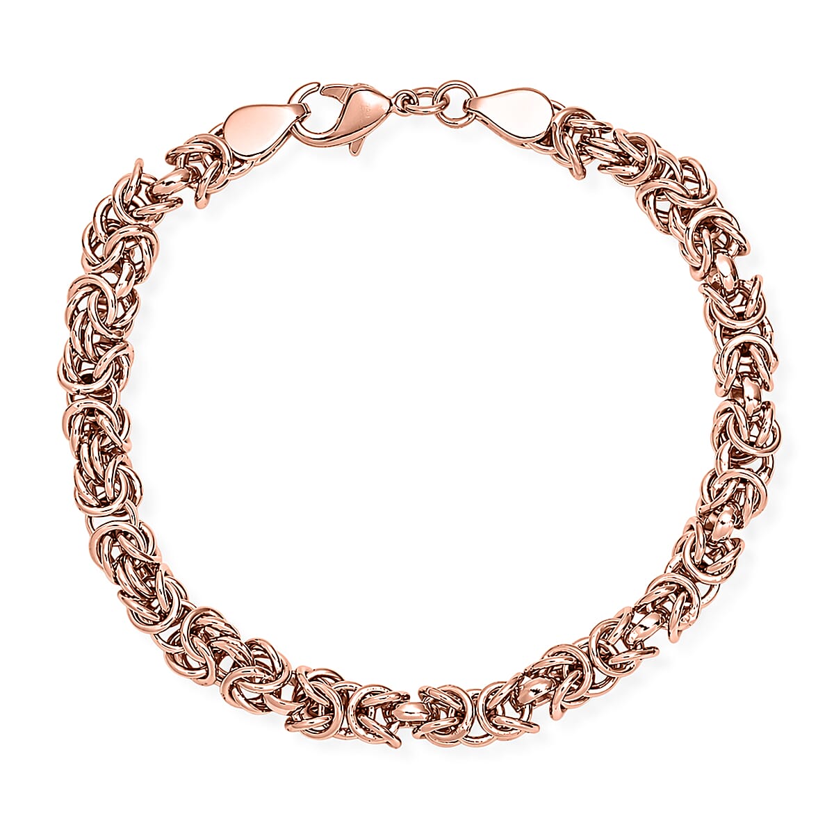 EverTrue Byzantine Chain Bracelet in 14K RG Over Copper (7.25 In) image number 3