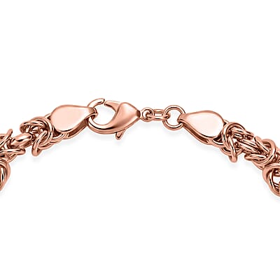 EverTrue Byzantine Chain Bracelet in 14K RG Over Copper (7.25 In)