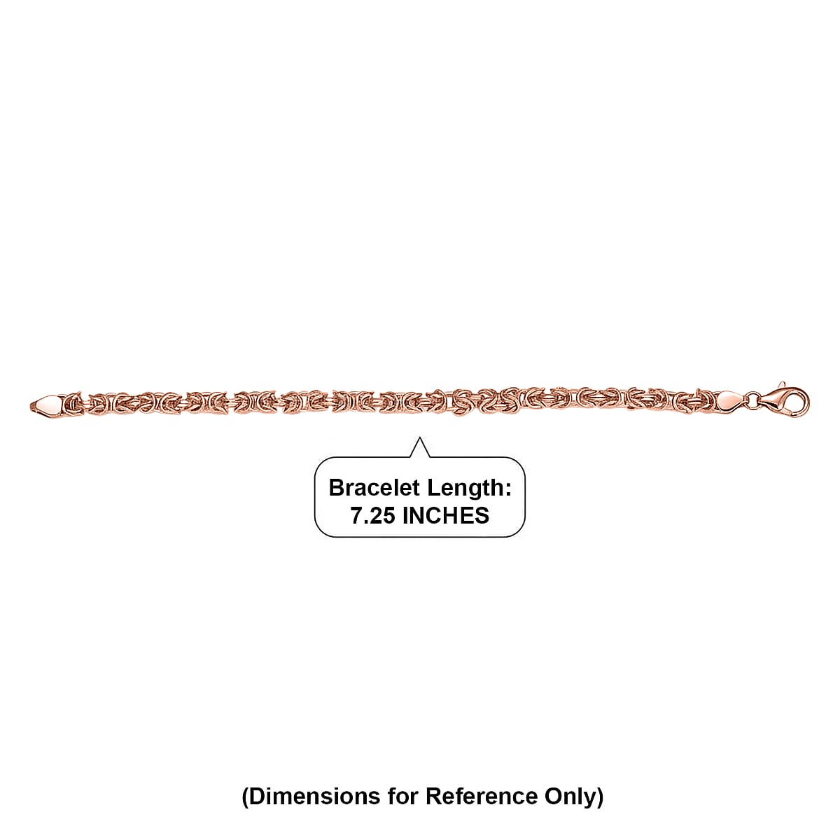 EverTrue Byzantine Chain Bracelet in 14K RG Over Copper (7.25 In) image number 5