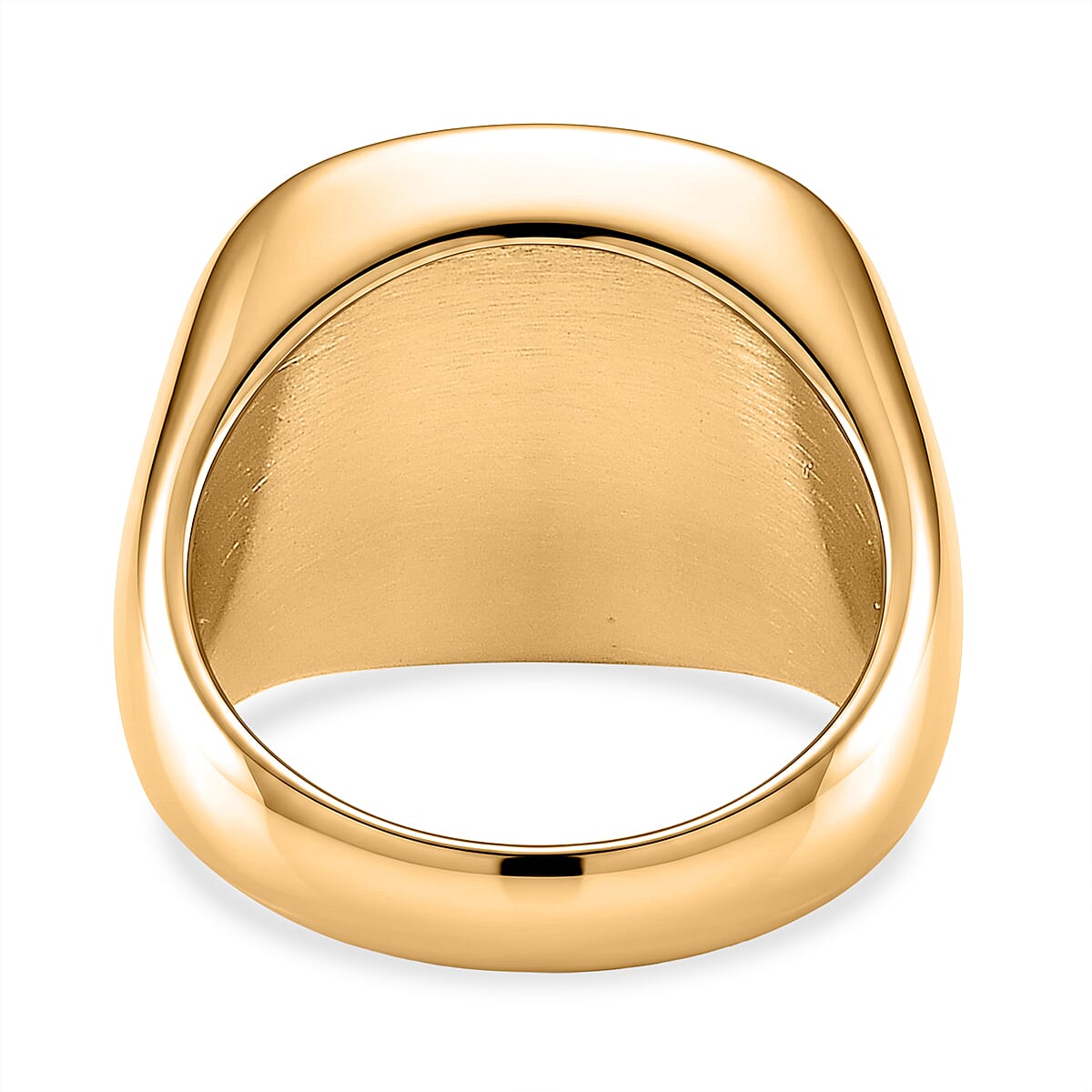 Glass and Simulated Multi Color Diamond Ring in ION Plated YG Stainless Steel (Size 10.0) image number 4