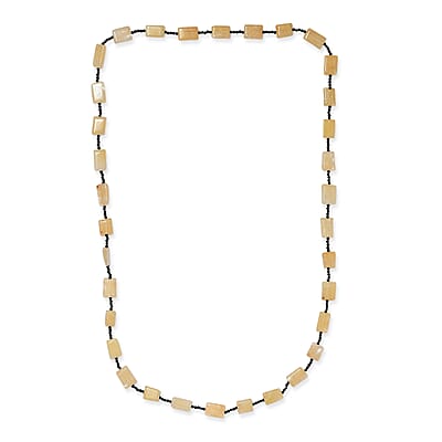 Yellow Aventurine, Thai Black Spinel 110.00 ctw Beaded Necklace (26 Inches)