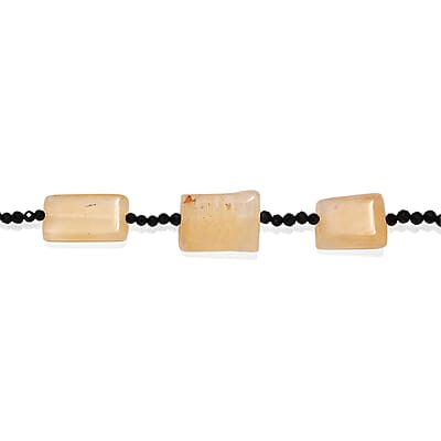 Yellow Aventurine, Thai Black Spinel 110.00 ctw Beaded Necklace (26 Inches)