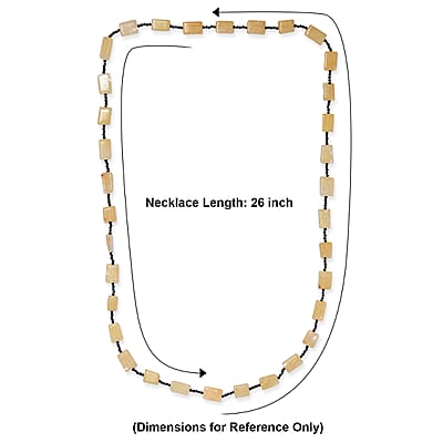 Yellow Aventurine, Thai Black Spinel 110.00 ctw Beaded Necklace (26 Inches)