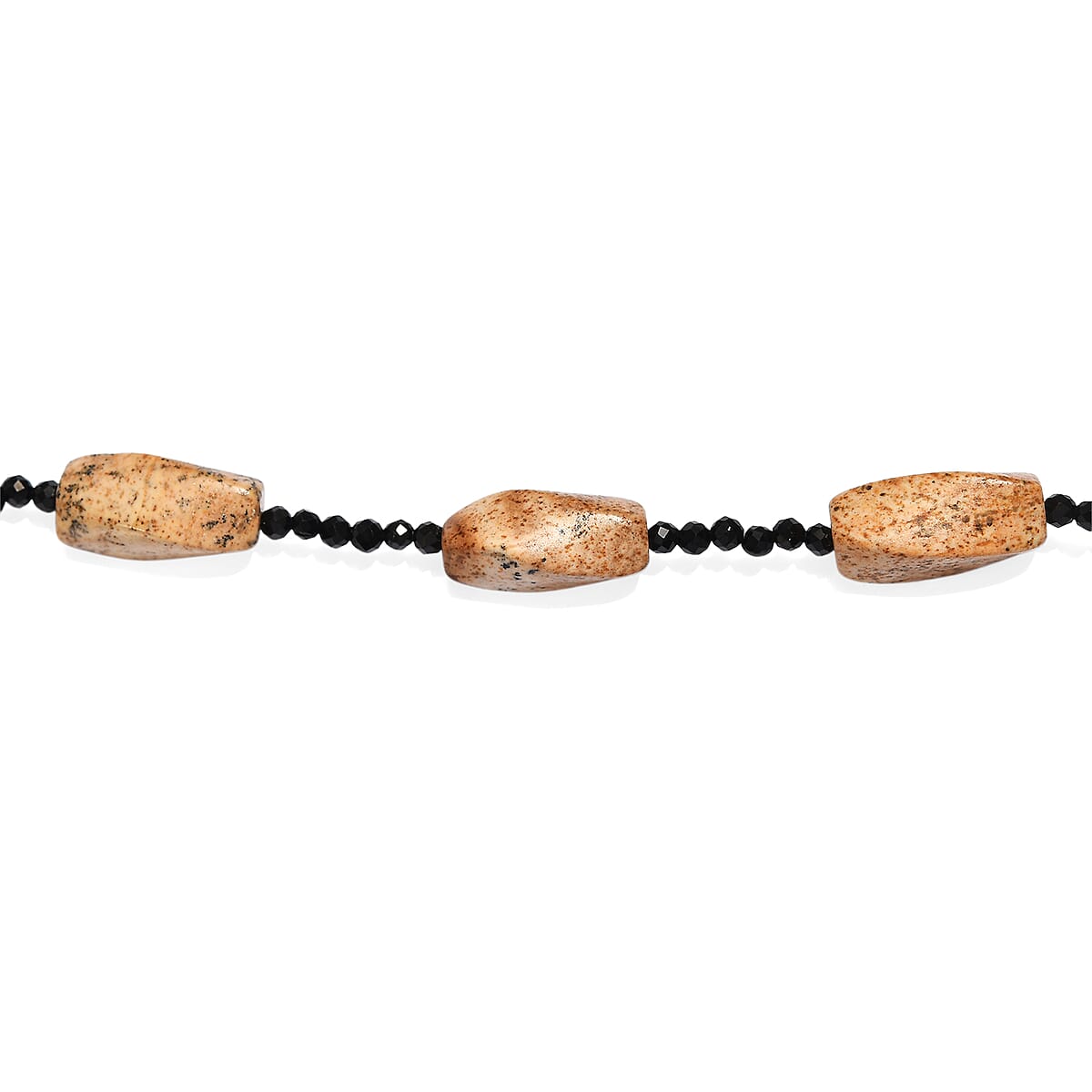 Picture Jasper and Thai Black Spinel 169.00 ctw Beaded Necklace (26 Inches) image number 5