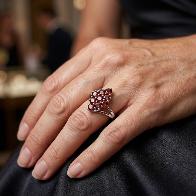 EverTrue Raspberry Zircon 1.75 ctw Ring in Stainless Steel (Size 8.0)