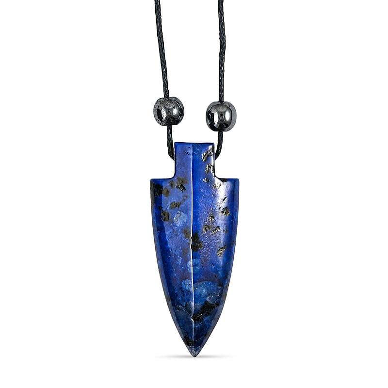 Arrowhead Lapis Jasper 50.00 ctw Cord Necklace 24 Inches