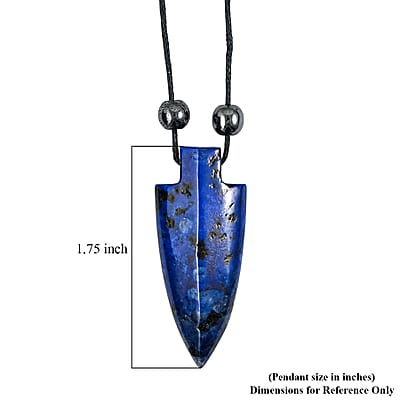 Arrowhead Lapis Jasper 50.00 ctw Cord Necklace 24 Inches