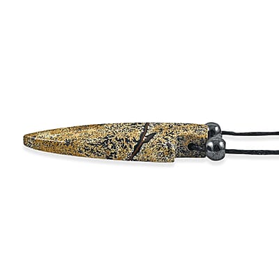 Arrowhead Paint Brush Jasper 50.00 ctw Cord Necklace 24 Inches
