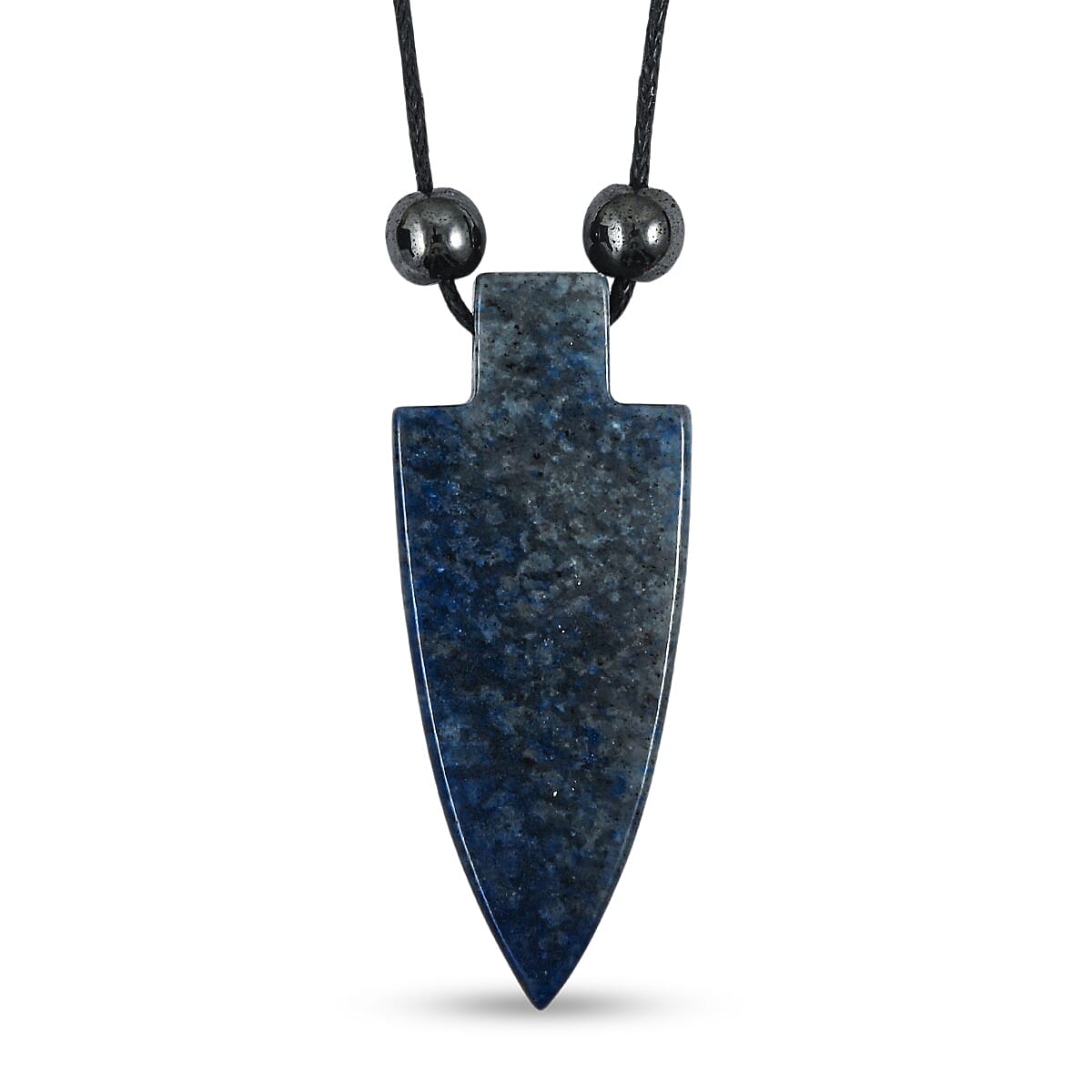 Arrowhead Blue Aventurine 50.00 ctw Cord Necklace 24 Inches image number 3