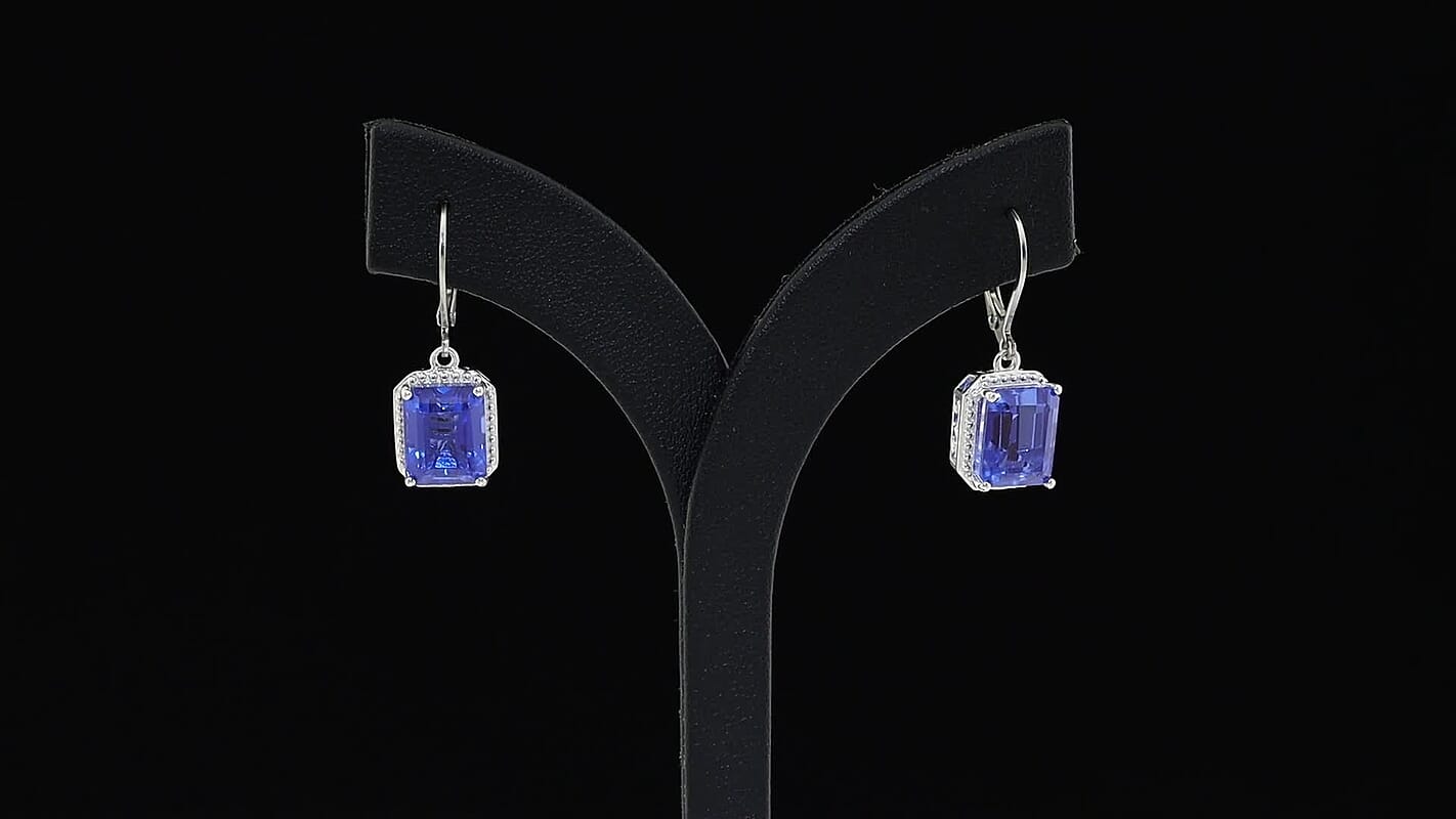EverTrue Ceylon Color Quartz Stud Earrings in Platinum Bond 8.30 ctw