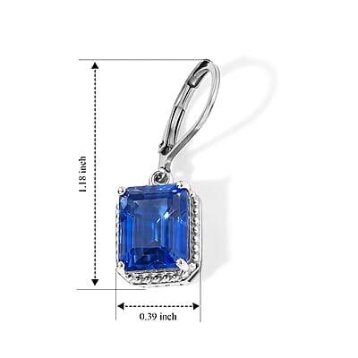 EverTrue Ceylon Color Quartz 8.30 ctw Stud Earrings in Platinum Bond