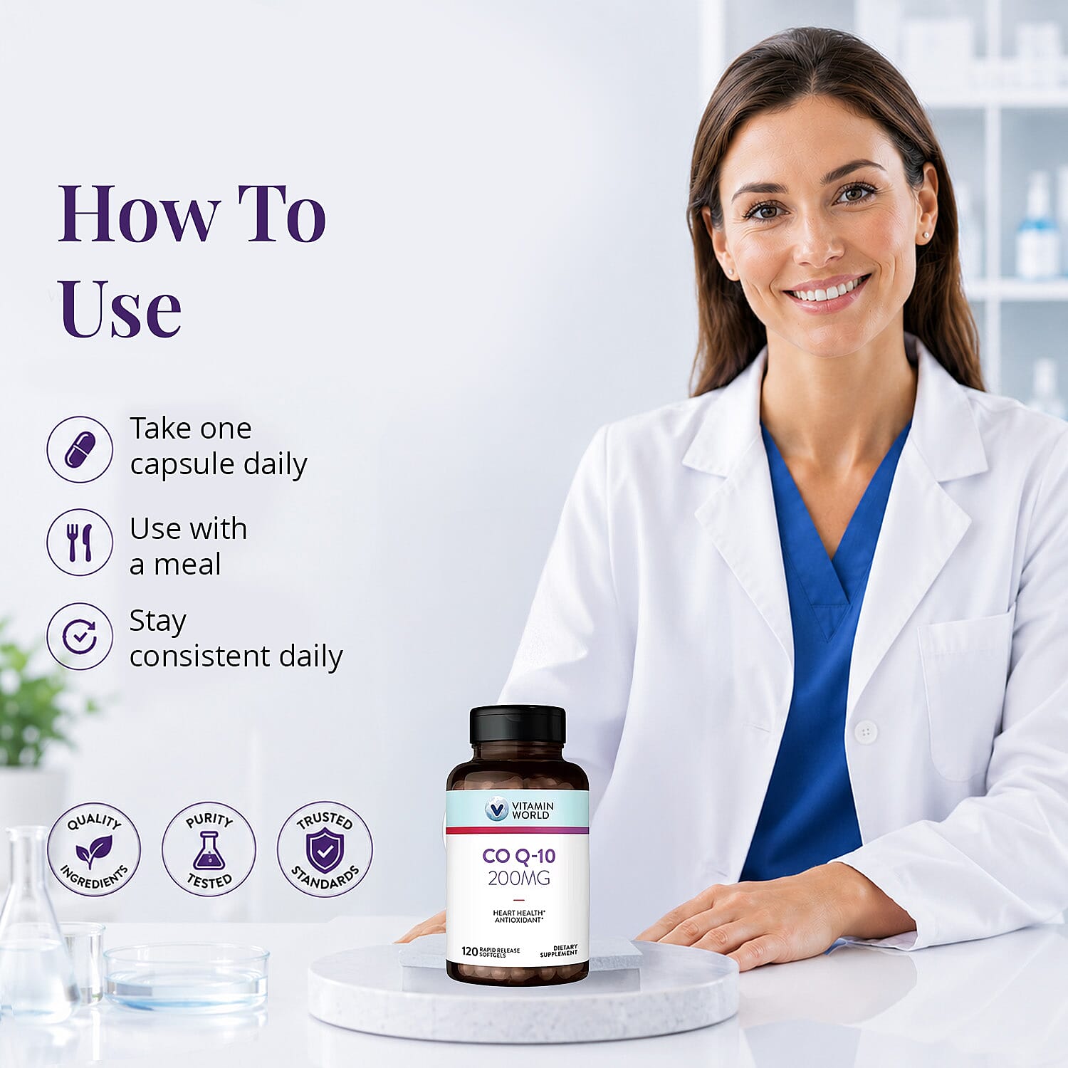 Vitamin World CoQ10 200 mg 120 Softgels