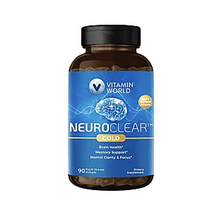 Vitamin World Neuro Clear Brain Health Dietary Supplement (90 Soft Gels) Made in US