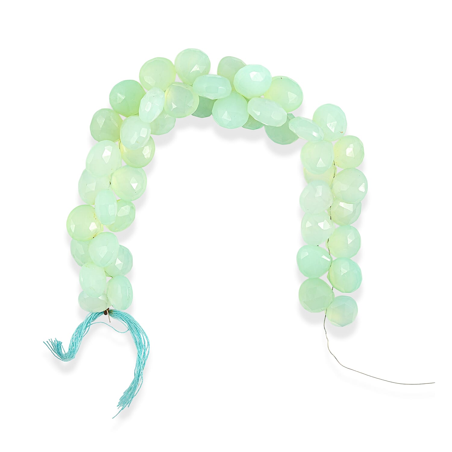 GCS Drop Chalcedony Beaded Strand (8.00In) 225.00 ctw