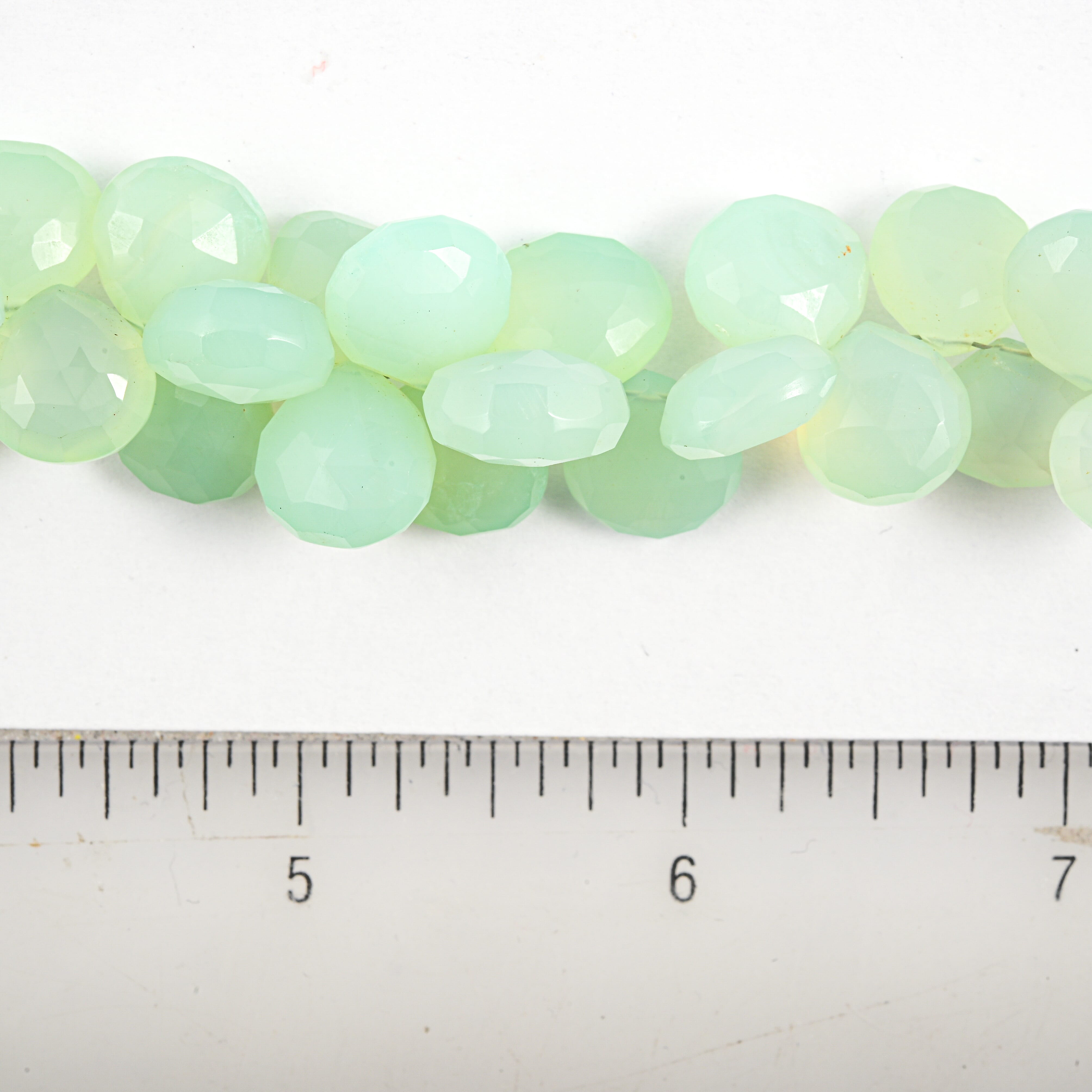 GCS Drop Chalcedony Beaded Strand (8.00In) 225.00 ctw