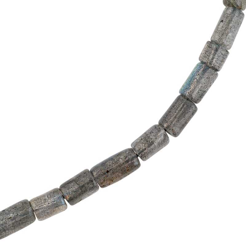 GCS Labradorite Tube Beaded Strand (14 Inches) 77.50 ctw