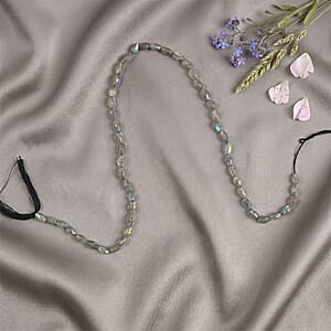 GCS Faceted Rice Labradorite Beaded Strand (14 Inches) 46.80 ctw