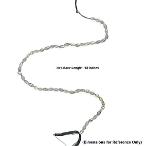 GCS Faceted Rice Labradorite Beaded Strand (14 Inches) 46.80 ctw