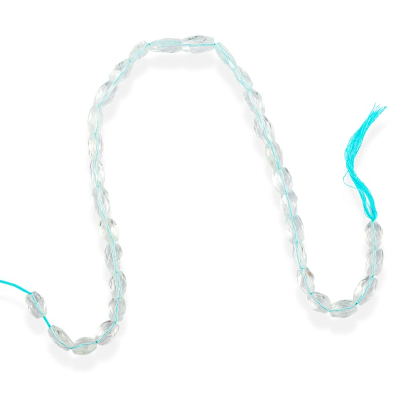 GCS Crytal Oval Aquamarine 147.50 ctw Beaded Strand (14 Inches)