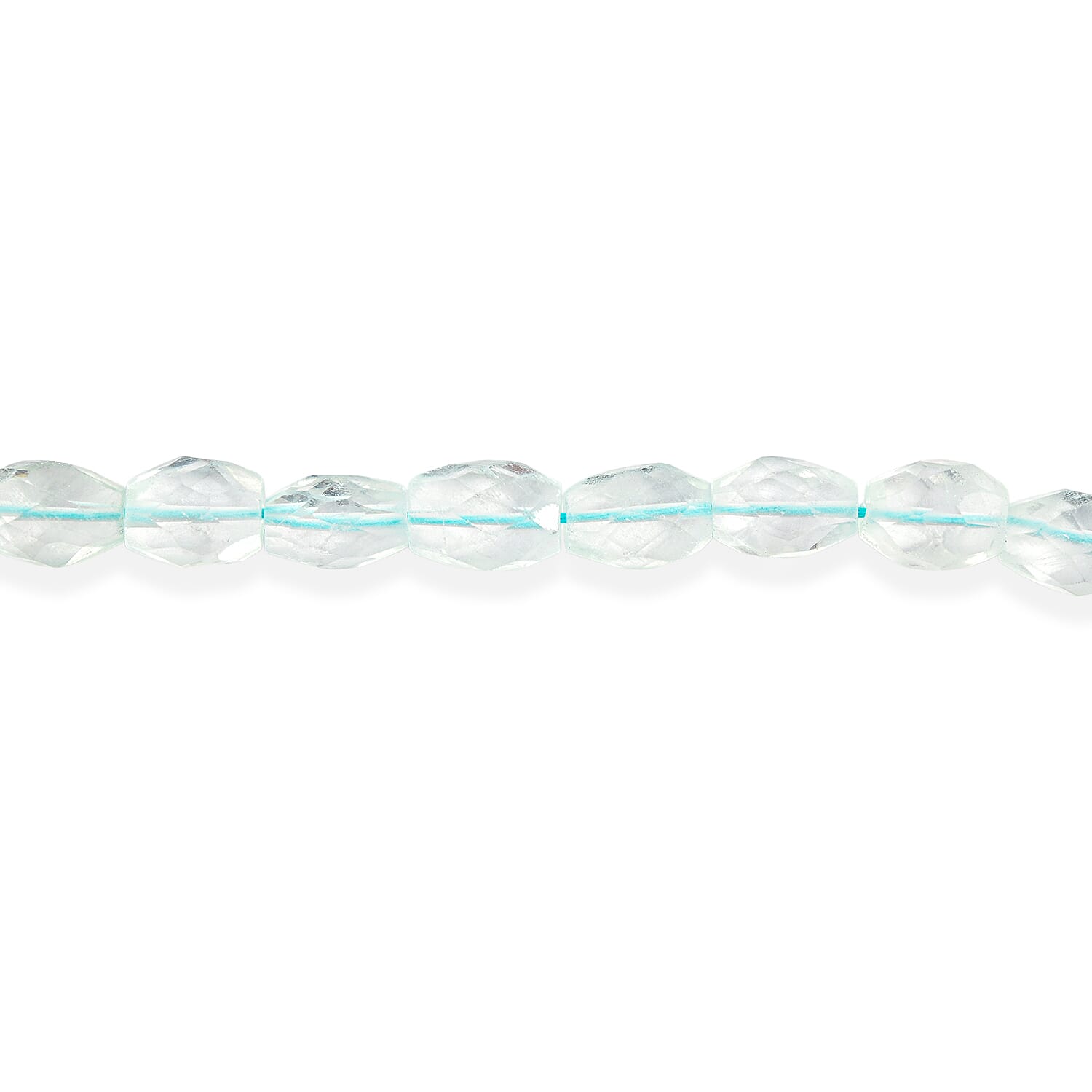 GCS Crytal Oval Aquamarine 147.50 ctw Beaded Strand (14 Inches)