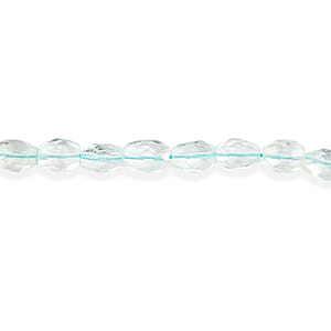 GCS Crytal Oval Aquamarine 147.50 ctw Beaded Strand (14 Inches)