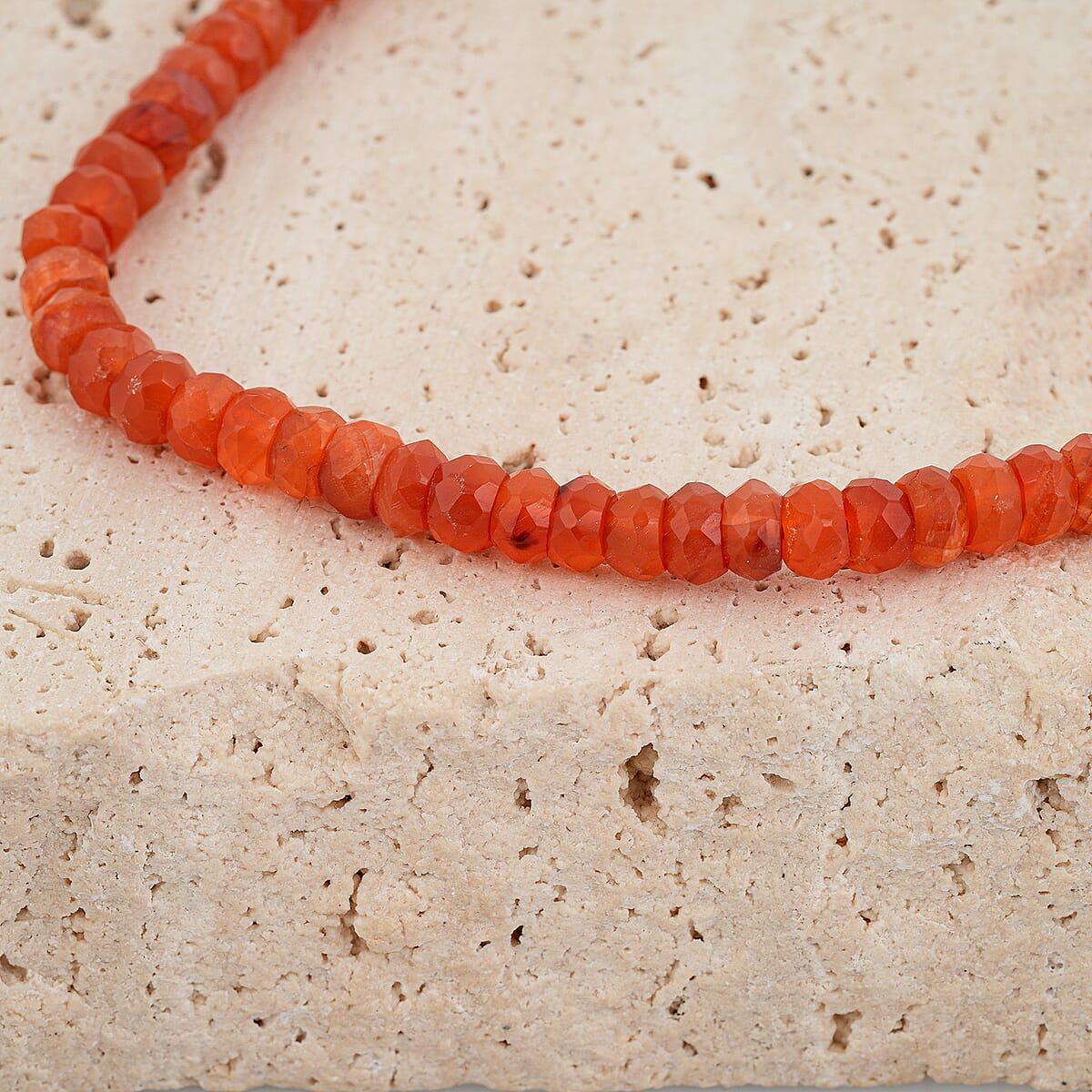 GCS 5mm Ball Carnelian Beaded Strand (16 Inches) 85.20 ctw image number 1