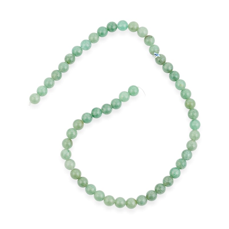 GCS Assorted Round Green Aventurine Beaded Strand (16 Inches) 186.10 ctw