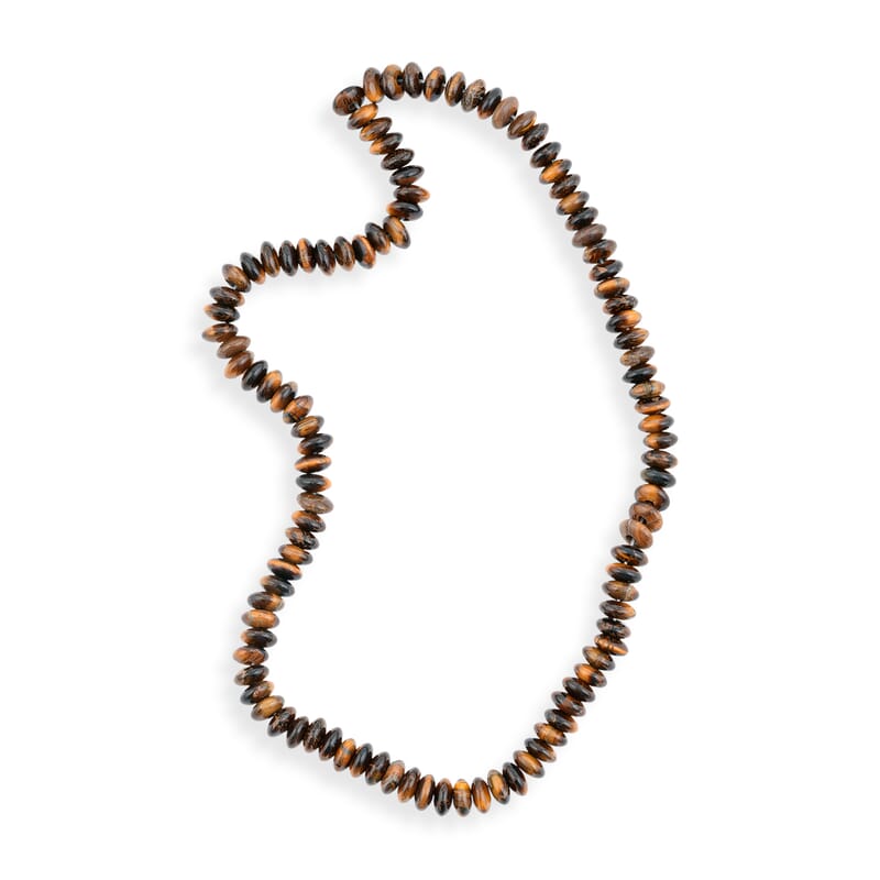 GCS 8mm Tiger's Eye Roundell 188.10 ctw Beaded Strand (16 Inches)
