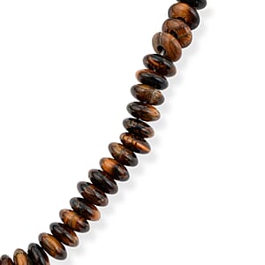 GCS 8mm Tiger's Eye Roundell Beaded Strand (16 Inches) 188.10 ctw