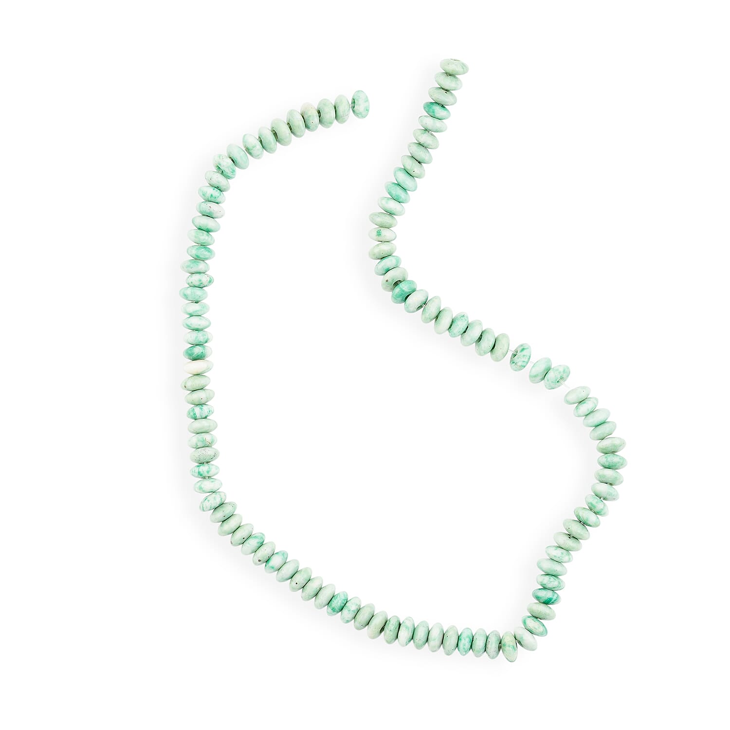 GCS 8mm Rondell Jade 190.85 ctw Beaded Strand (16 Inches)
