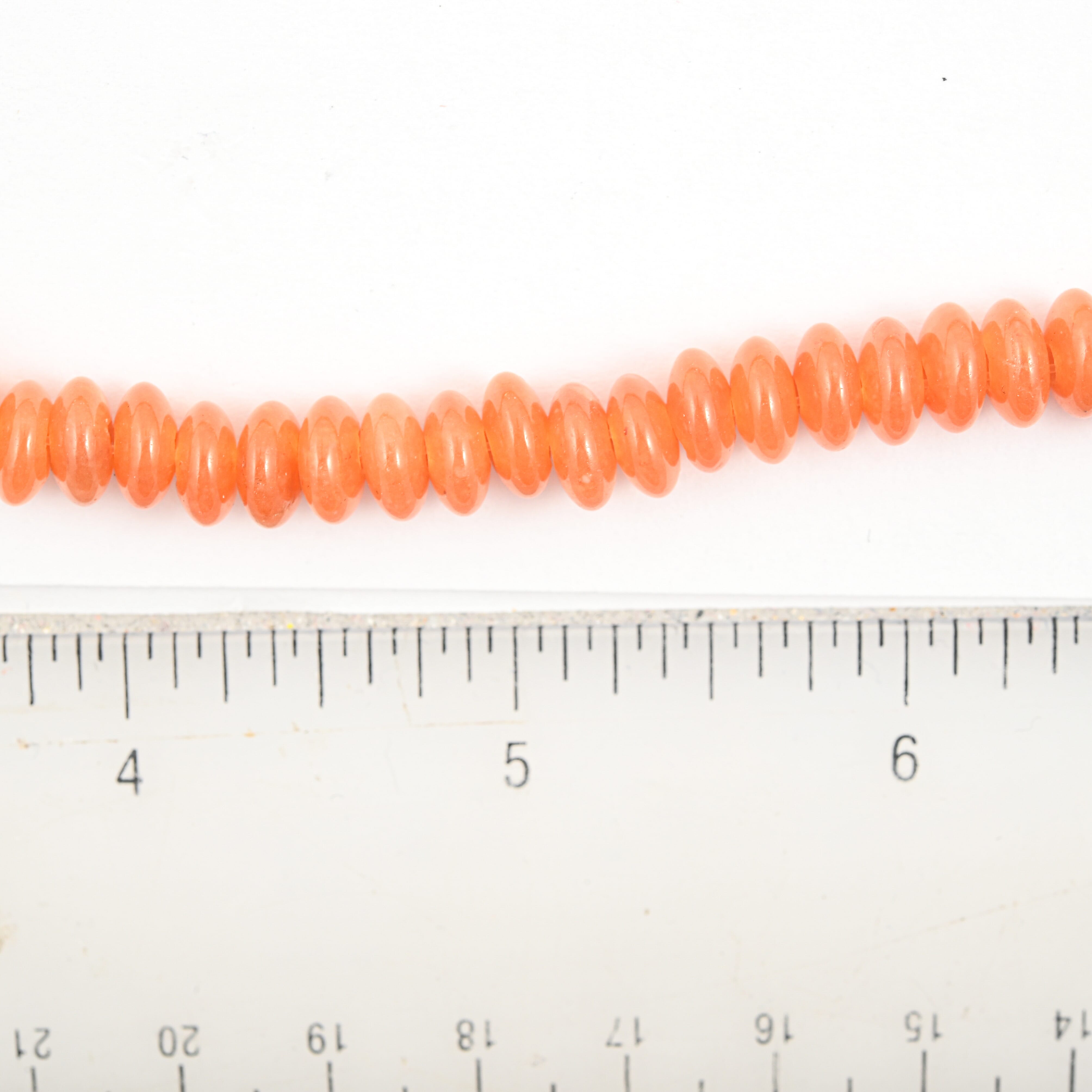 GCS 8mm Rondell Red Aventurine Beaded Strand (16 Inches) 174.00 ctw