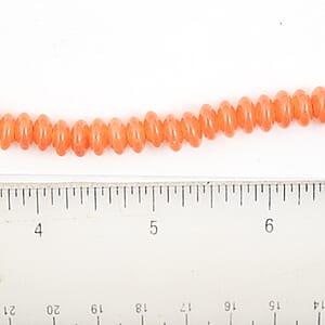 GCS 8mm Rondell Red Aventurine Beaded Strand (16 Inches) 174.00 ctw
