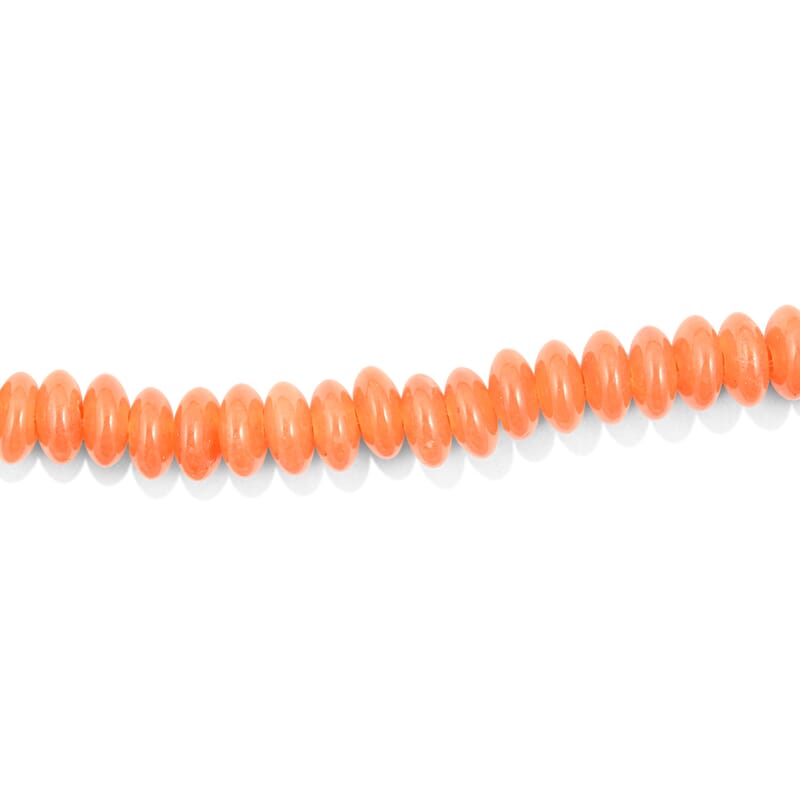 GCS 8mm Rondell Red Aventurine 174.00 ctw Beaded Strand (16 Inches)