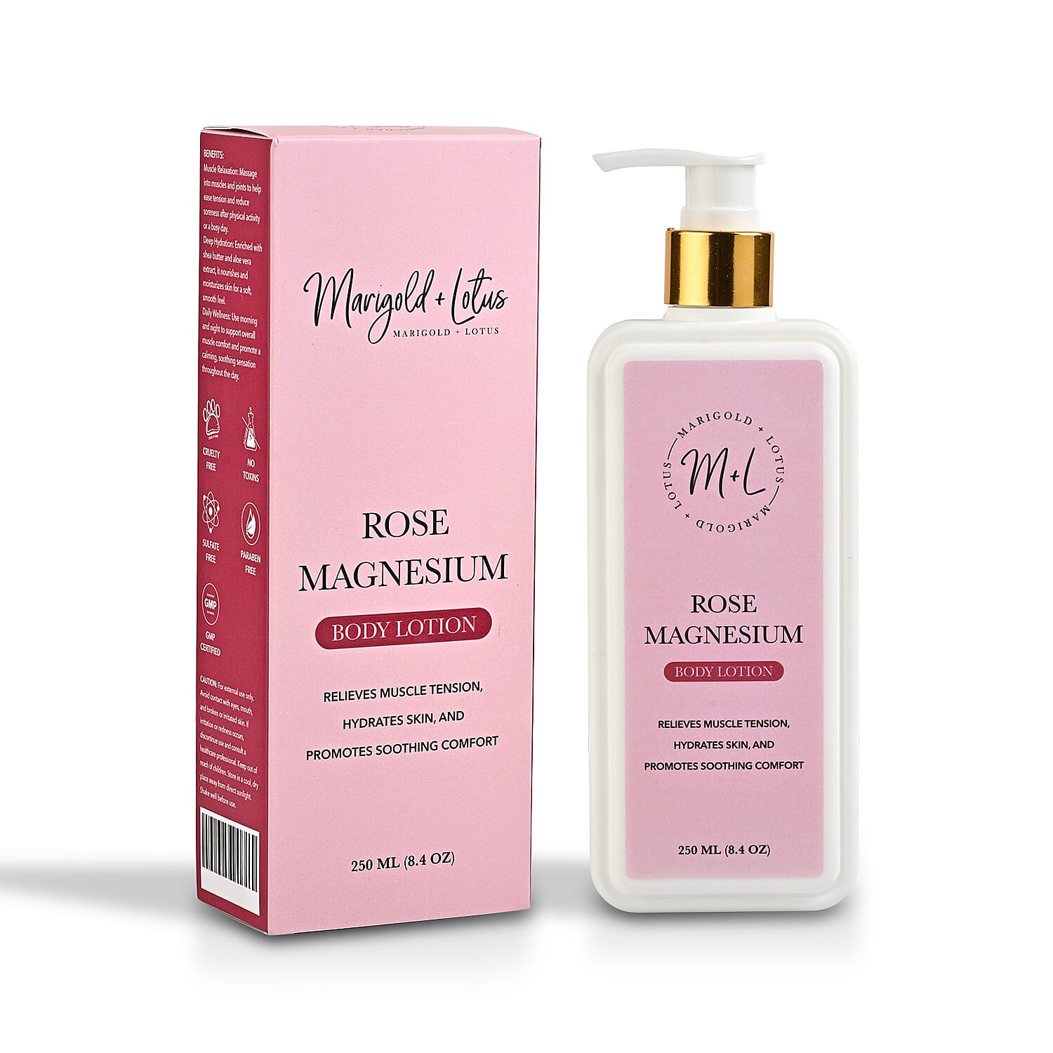 Marigold & Lotus Magnesium lotion - ROSE fragrance