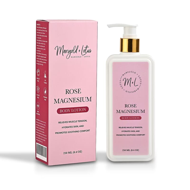 Marigold & Lotus Magnesium Lotion - ROSE fragrance
