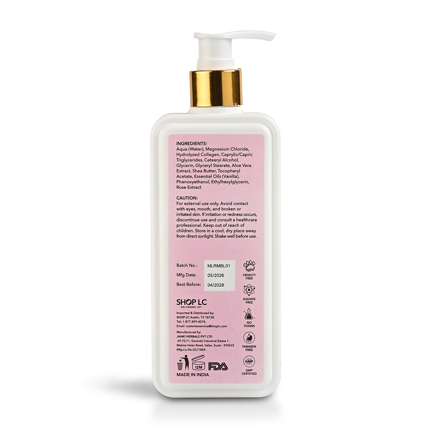 Marigold & Lotus Magnesium lotion - ROSE fragrance