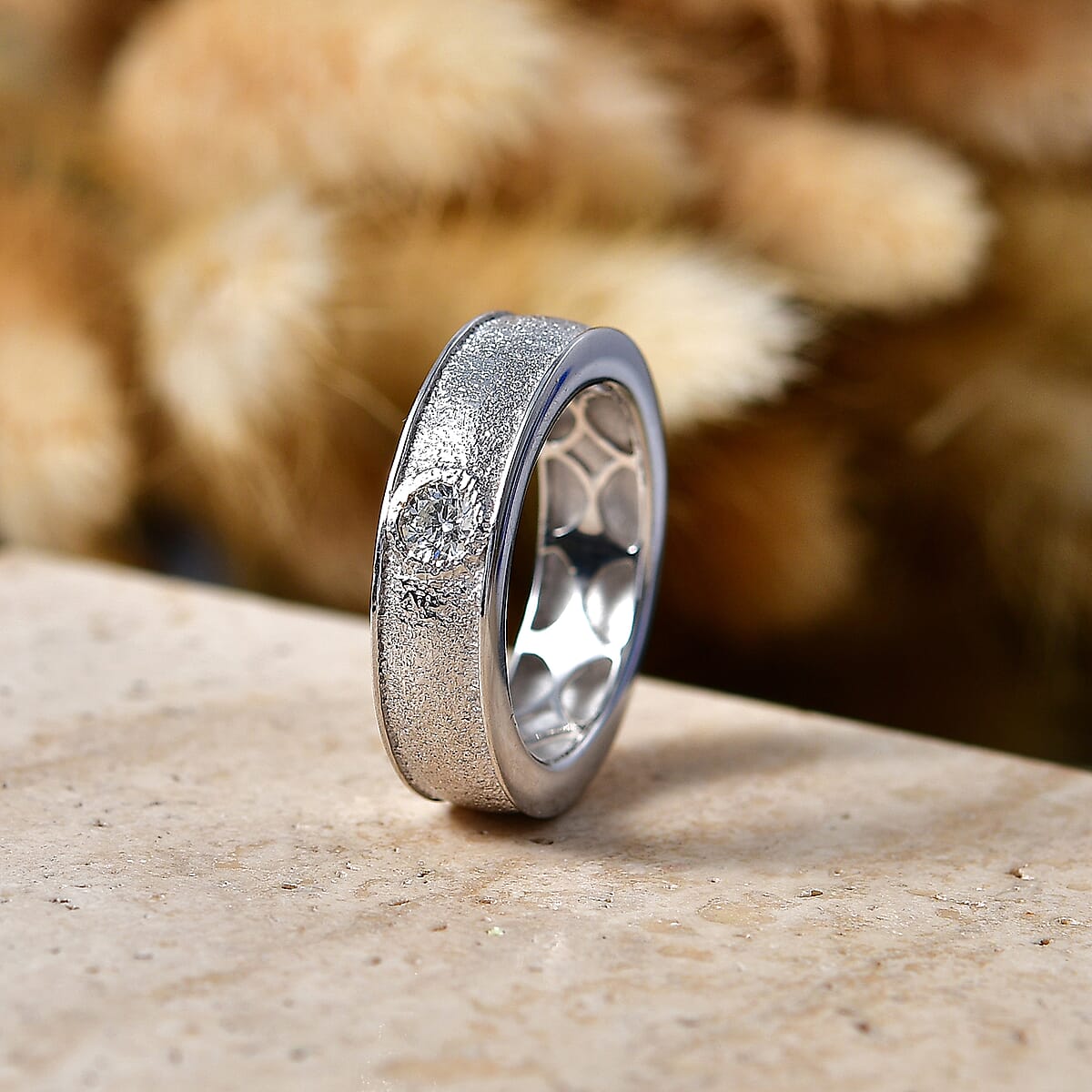 Luxuriant Lab Grown Diamond G-H SI 0.20 ctw Ring in Rhodium Over Sterling Silver (Size 6.5) image number 1