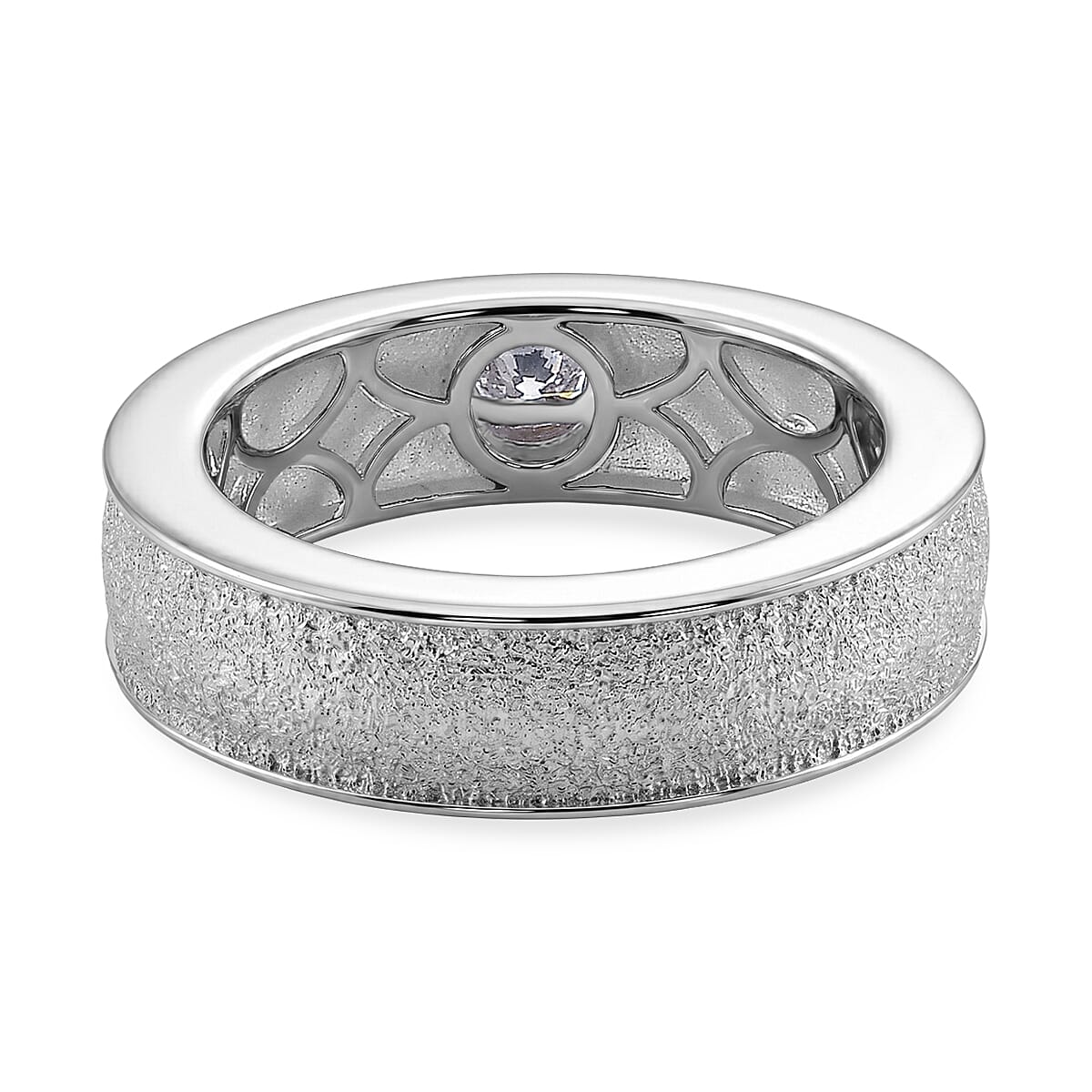 Luxuriant Lab Grown Diamond G-H SI 0.20 ctw Ring in Rhodium Over Sterling Silver (Size 6.5) image number 5