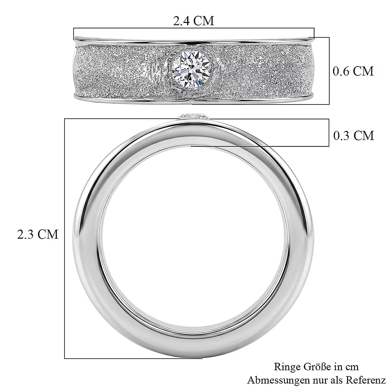 Luxuriant Lab Grown Diamond G-H SI 0.20 ctw Ring in Rhodium Over Sterling Silver (Size 6.5)