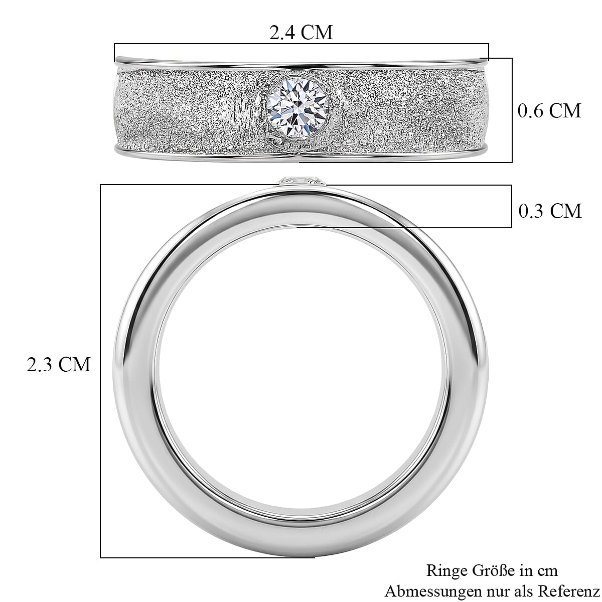 Luxuriant Lab Grown Diamond G-H SI 0.20 ctw Ring in Rhodium Over Sterling Silver (Size 6.5) image number 6