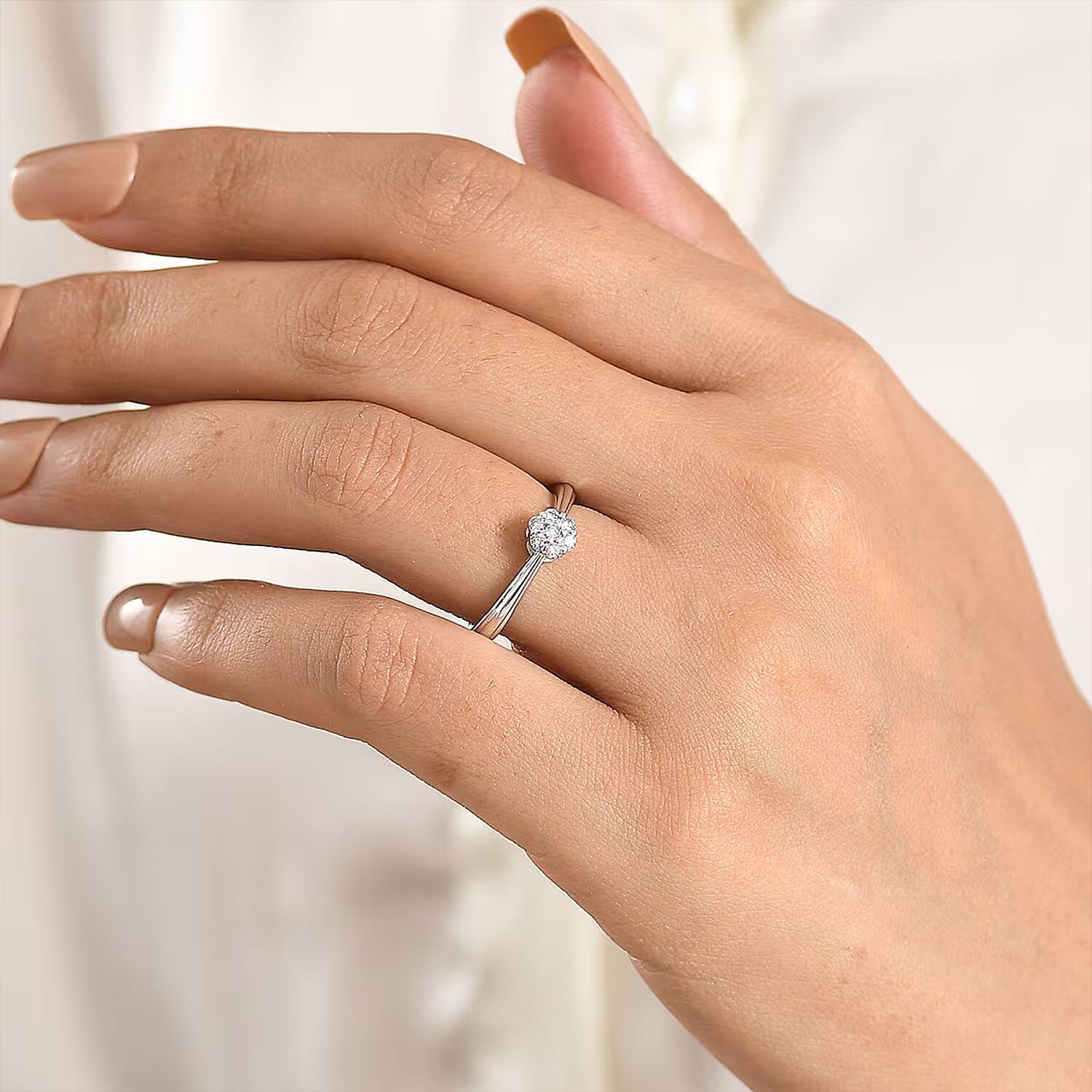 Luxuriant Lab Grown Diamond G-H SI 0.20 ctw Ring in 18K Vermeil Yellow Gold Over Sterling Silver (Size 6.5)