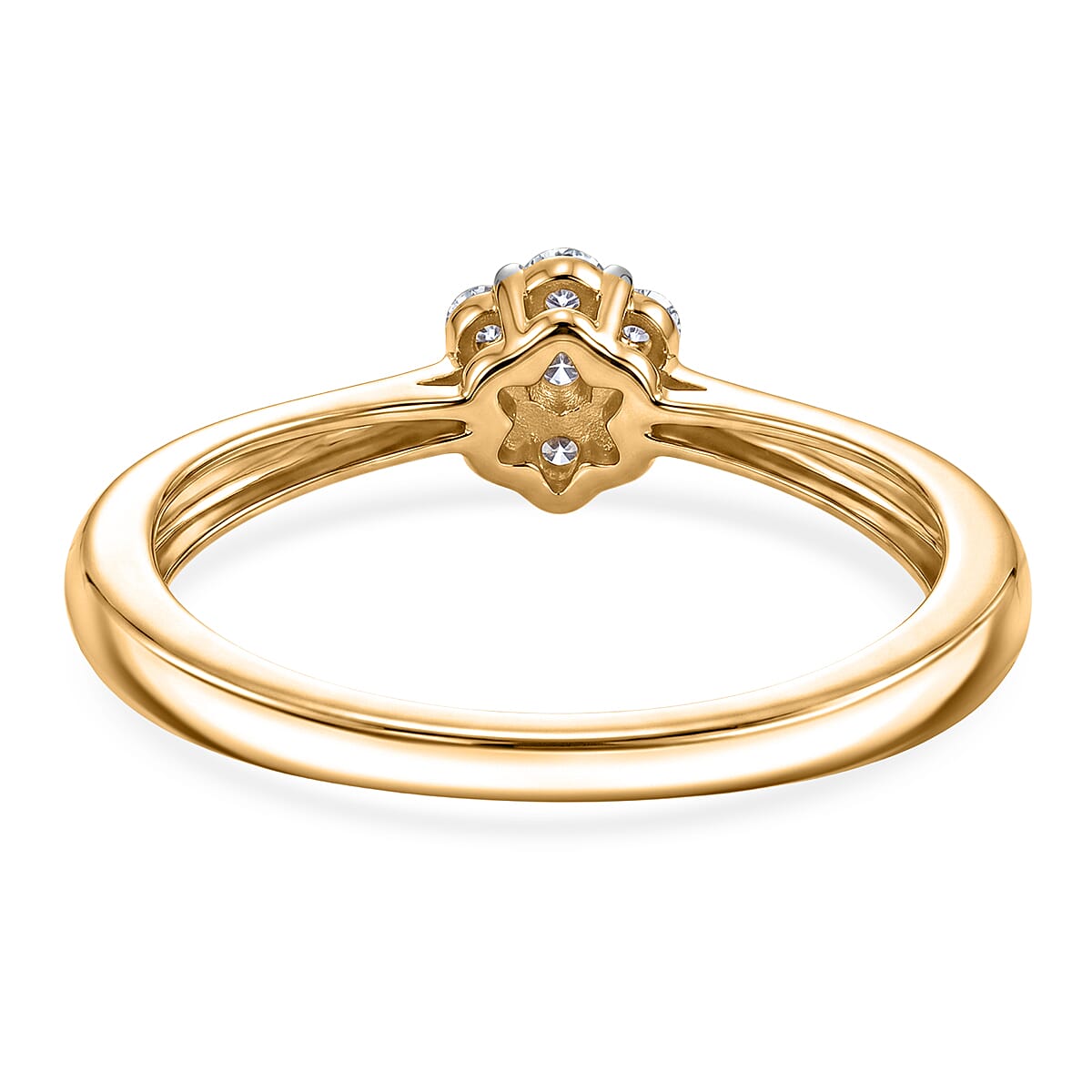 Luxuriant Lab Grown Diamond G-H SI 0.20 ctw Ring in 18K Vermeil Yellow Gold Over Sterling Silver (Size 6.5) image number 5