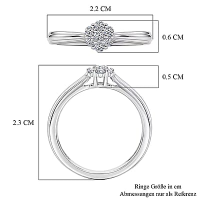 Luxuriant Lab Grown Diamond G-H SI 0.20 ctw Ring in 18K Vermeil Yellow Gold Over Sterling Silver (Size 6.5)